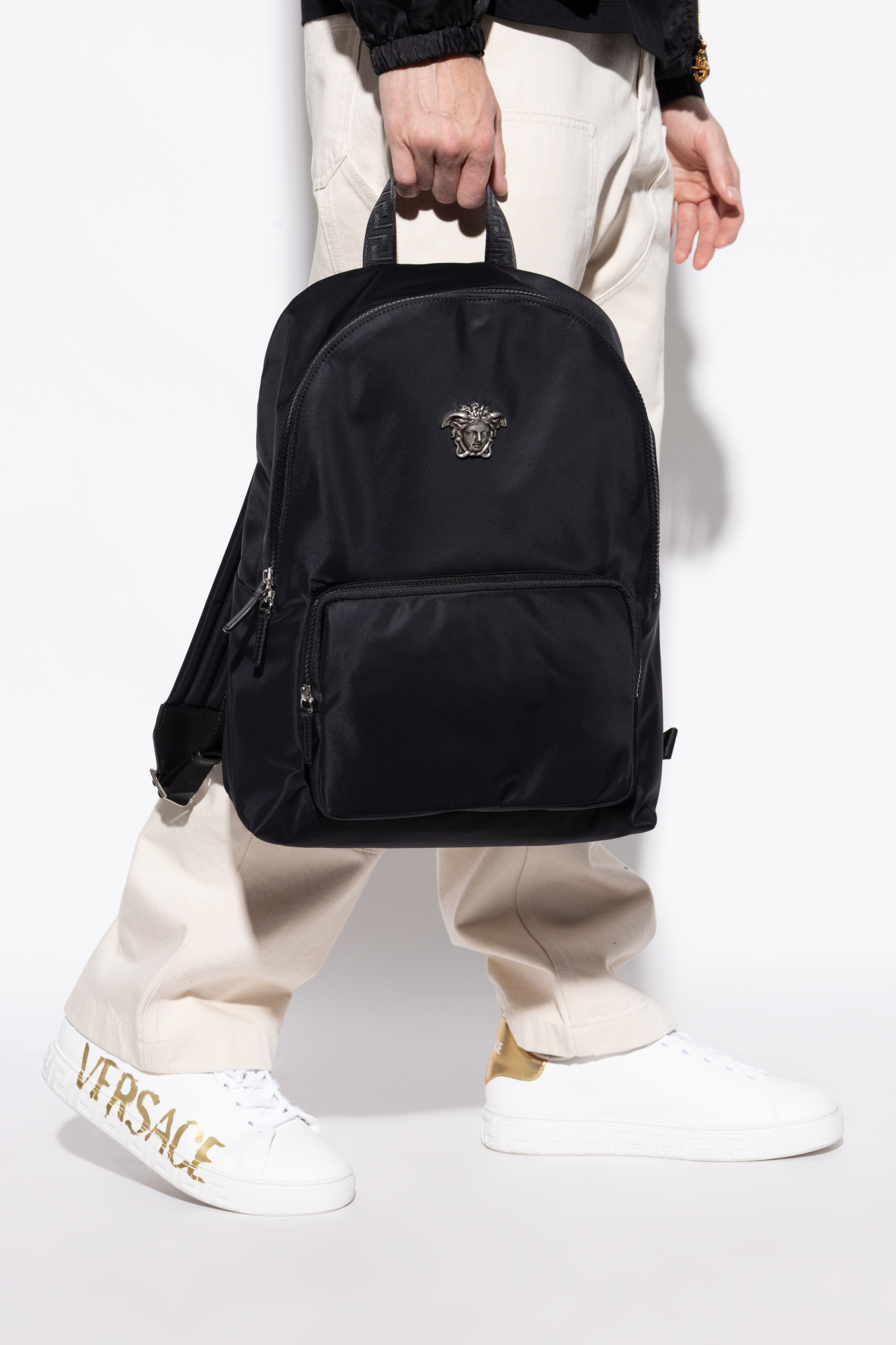 ラ メドゥーサ クロスボディ バッグ ブラック,ゴールド | VERSACE JP